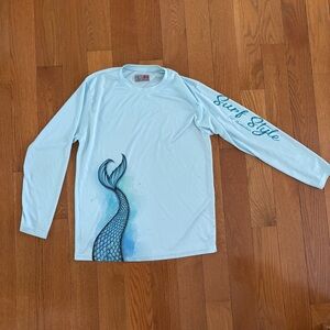 Surf Style Light Blue Kids Swim Rashguard